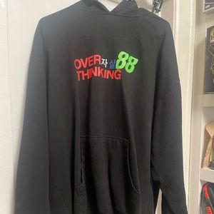 Anti social social club hoodie over thinking 88